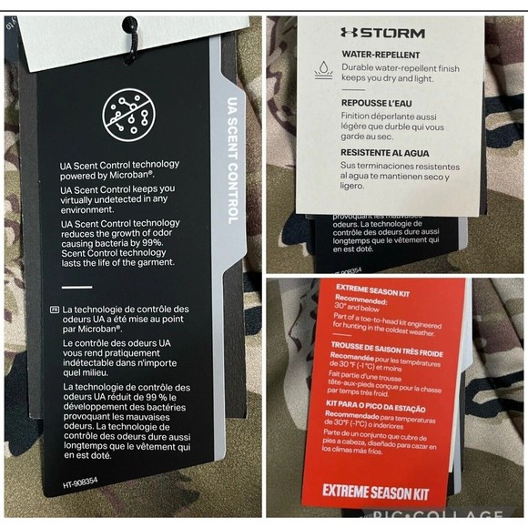 Under Armour Timber Hunting Jacket Ridge Reaper Barren Camo Extreme Season Sz M - Picture 6 of 11